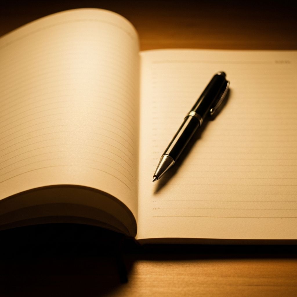 Intellectual environment with research materials and writing