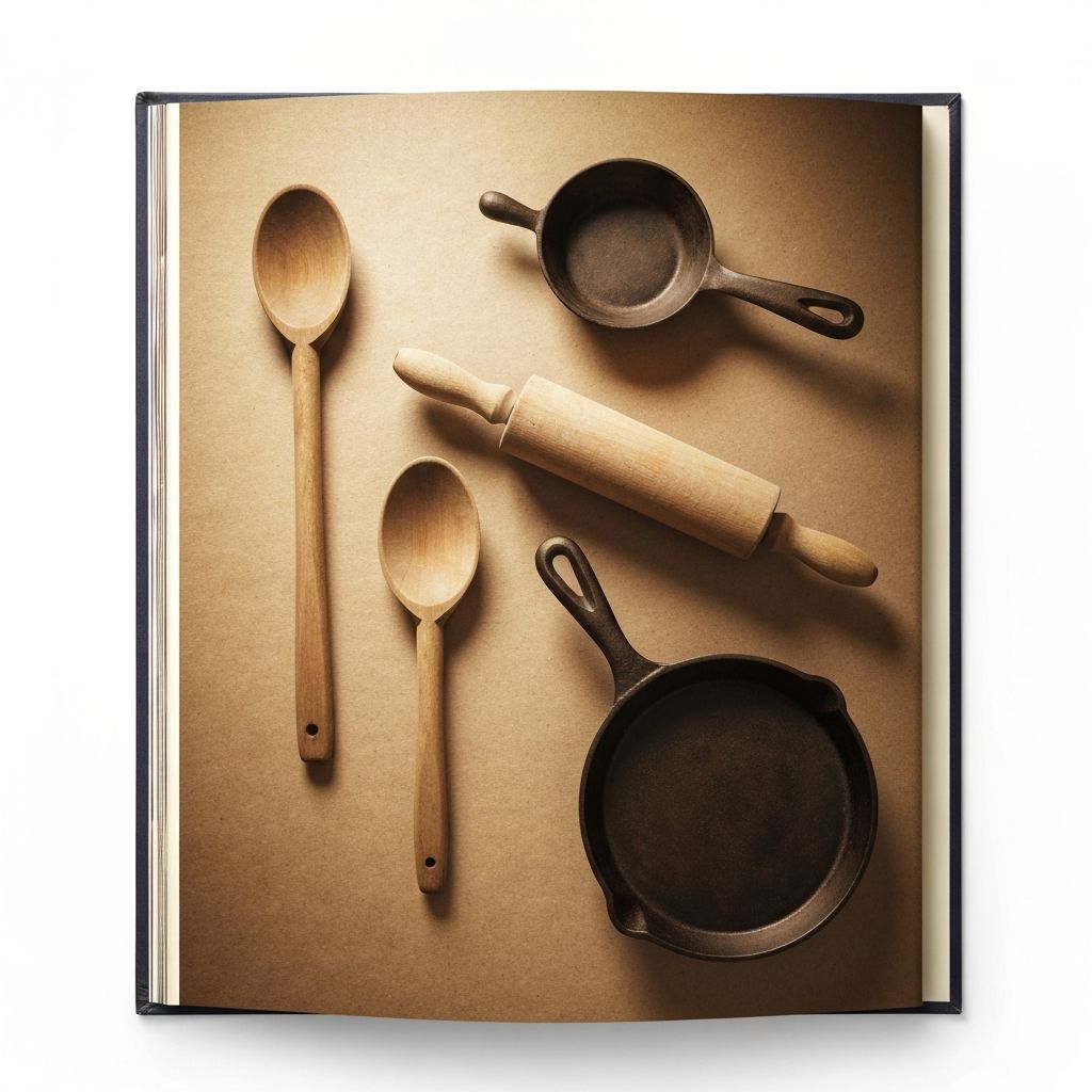 Historical culinary tools and traditional kitchen implements
